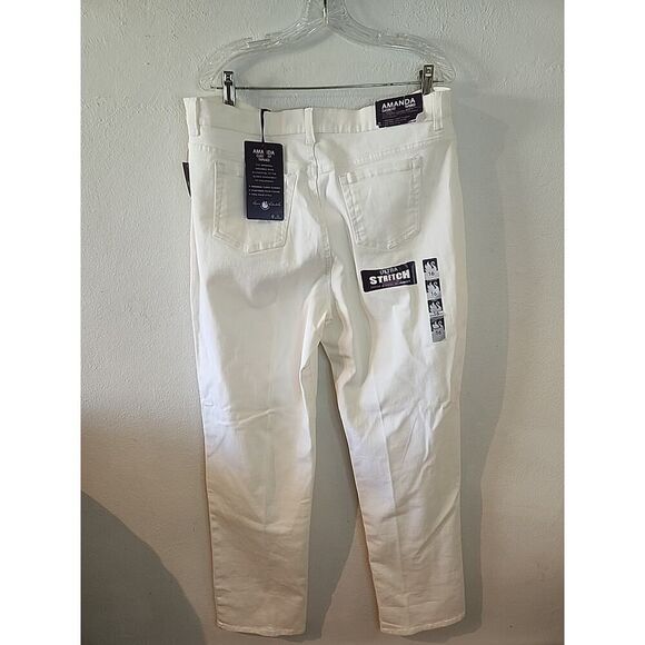 Gloria Vanderbilt Amanda White Jeans Tapered Leg Women’s Size 16 Long - Picture 6 of 6